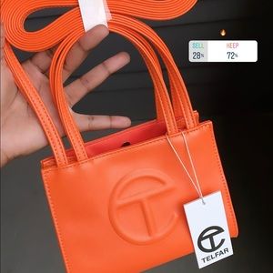 🔥BRAND NEW🔥 Orange Telfar Small Bag